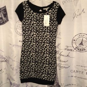 Black Leopard print mini dress